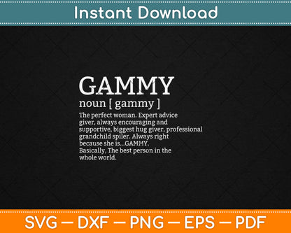 Grandma Definition Funny Mothers Day Gifts for Grandma Svg Digital Cutting File