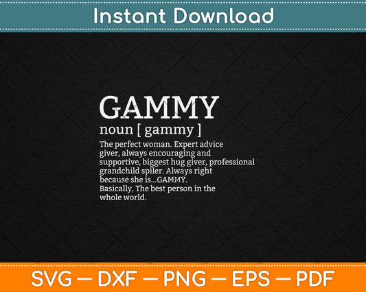 Grandma Definition Funny Mothers Day Gifts for Grandma Svg Digital Cutting File