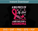 Grandma In Heaven Butterfly Breast Cancer Awareness Svg Digital Cutting File