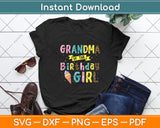 Grandma Of The Birthday Girl Ice Cream Party Svg Digital Cutting File