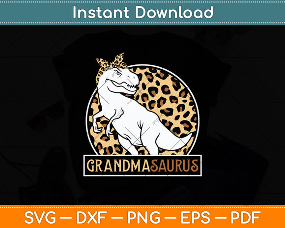 Grandmasaurus Dinosaur Grandma Svg Digital Cutting File