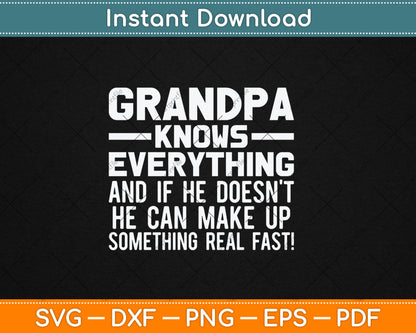 Grandpa Art For Grandpa Men Grandfather's Day Papi Funny Svg Digital Cutting File