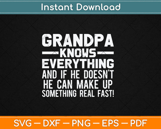 Grandpa Art For Grandpa Men Grandfather's Day Papi Funny Svg Digital Cutting File