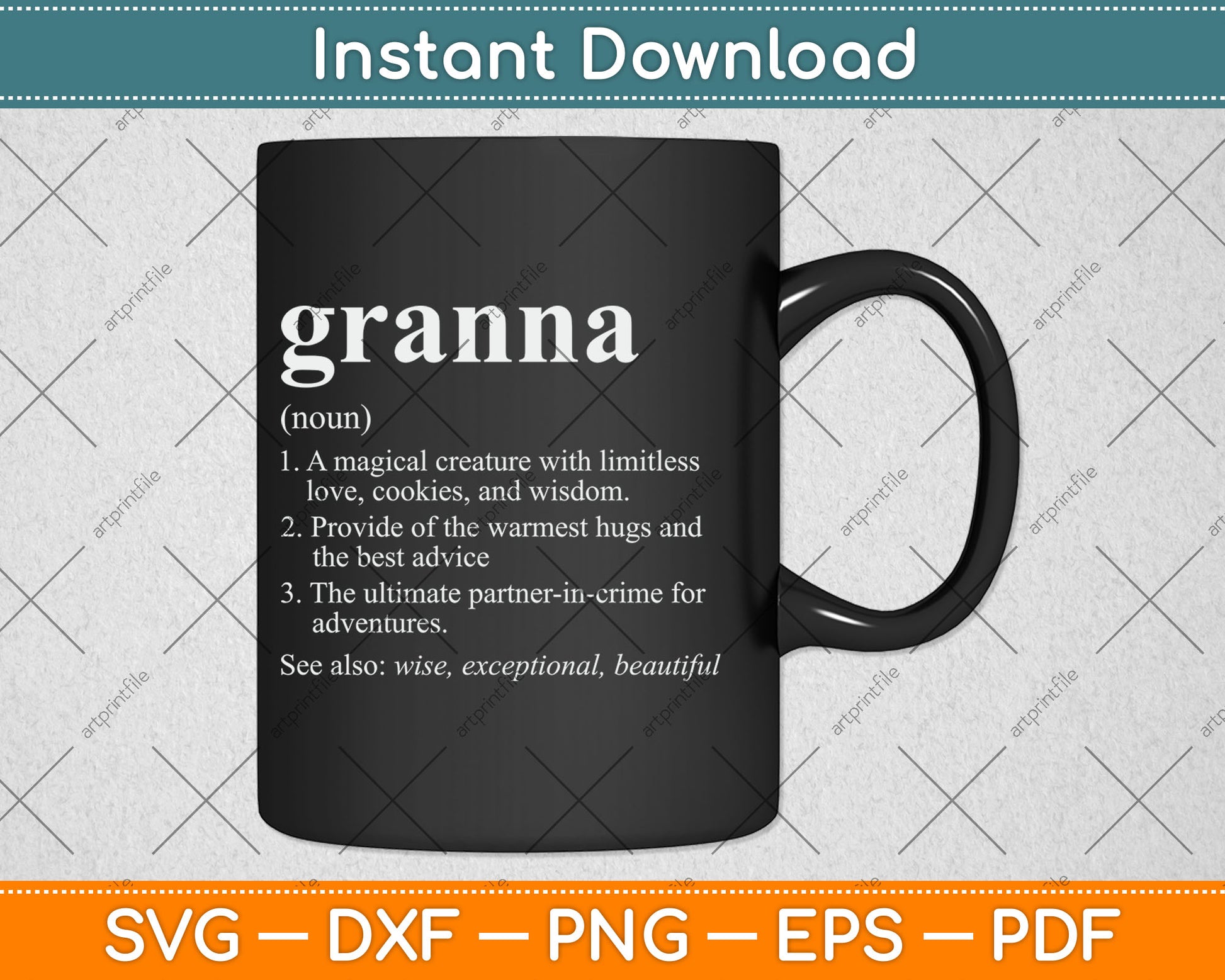Granna Definition Funny Mother's Day Noun Svg Digital Cutting File