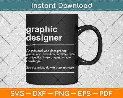 Graphic Designer Definition Funny Svg Digital Cutting File