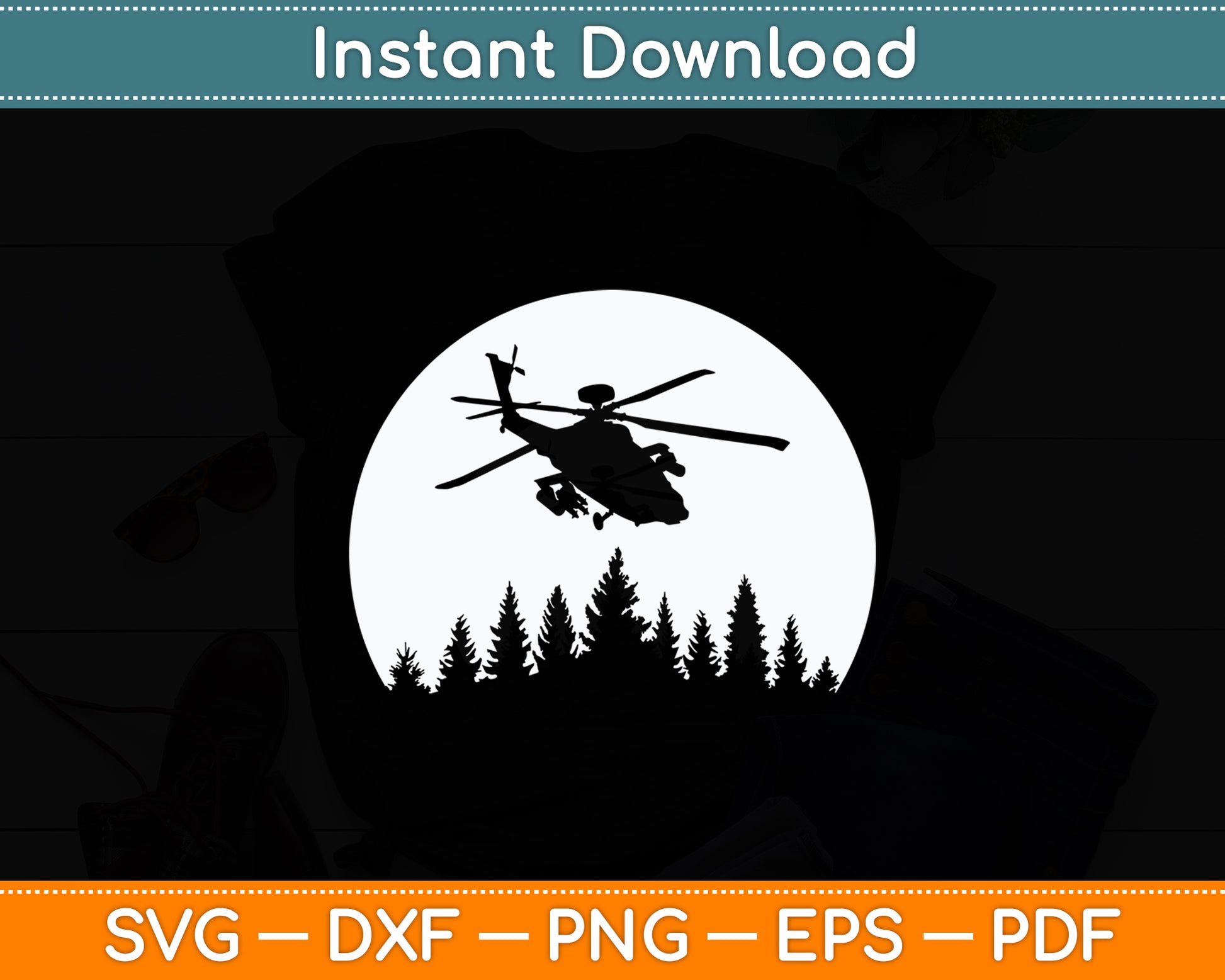 Great Helicopter Pilot Retro Svg Png Dxf Digital Cutting File