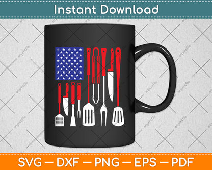 Cool American USA Flag Funny BBQ Grilling Barbecue Svg Digital Cutting File