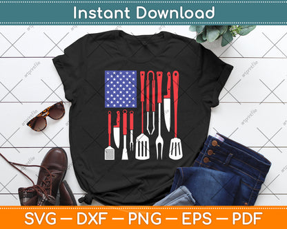 Cool American USA Flag Funny BBQ Grilling Barbecue Svg Digital Cutting File