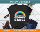 Groovy Daddy 70s Aesthetic Nostalgia 1970's Retro Dad Svg Digital Cutting File