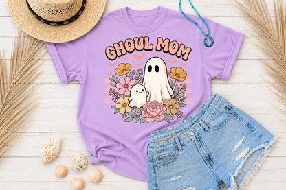 Ghoul Mom PNG Groovy Halloween Mom Sublimation Design Spooky Mama PNG