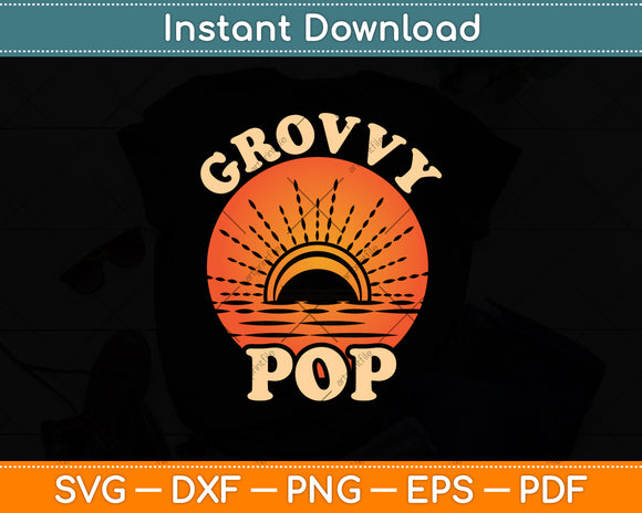 Groovy Pop 70s Aesthetic Nostalgia Svg Digital Cutting File