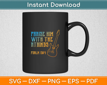 Guitarist Christian Music Guitar Player Bible Verse Svg Digital Cutting File