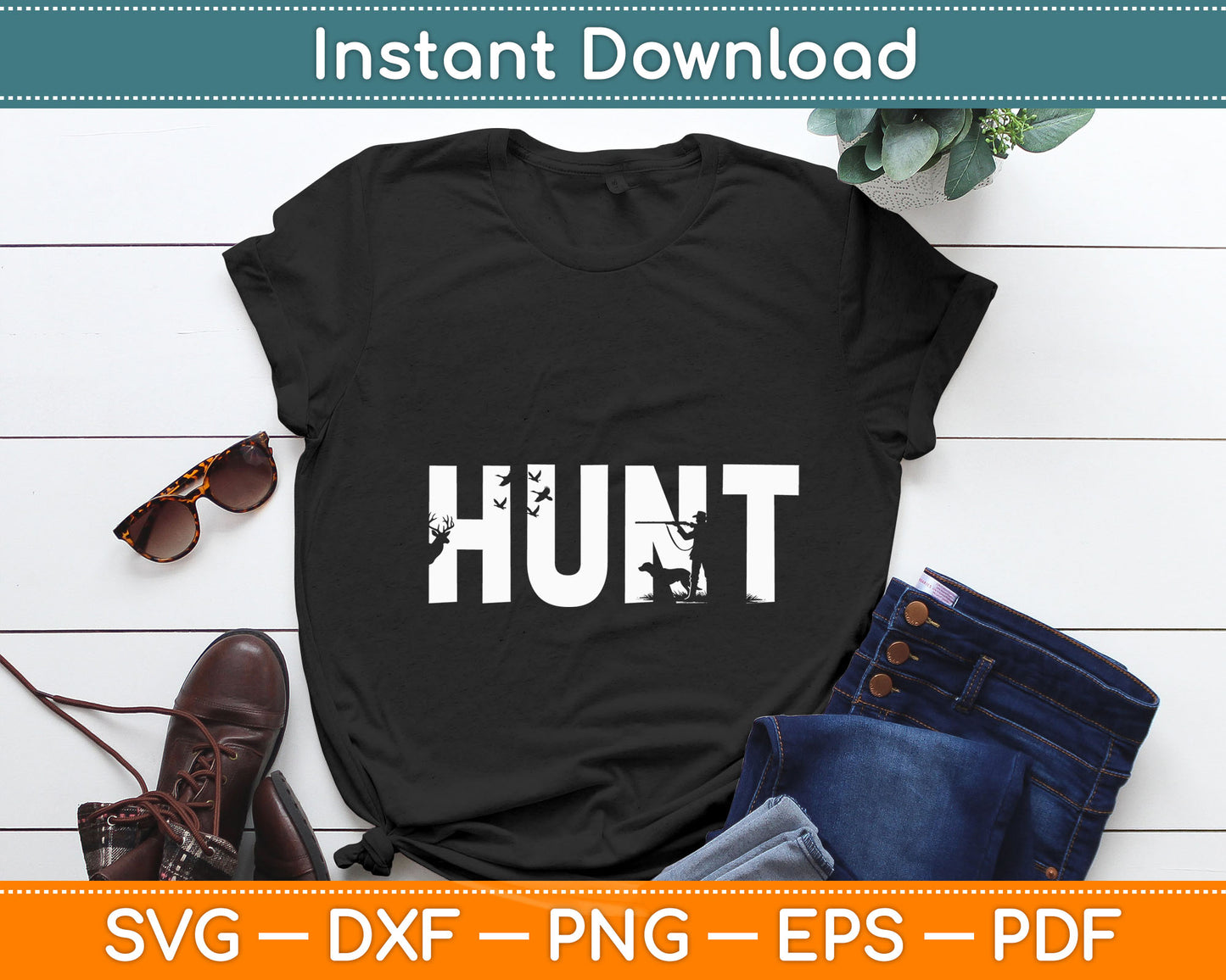 Gunner Gear Hunt Deer Hunting Svg Digital Cutting File