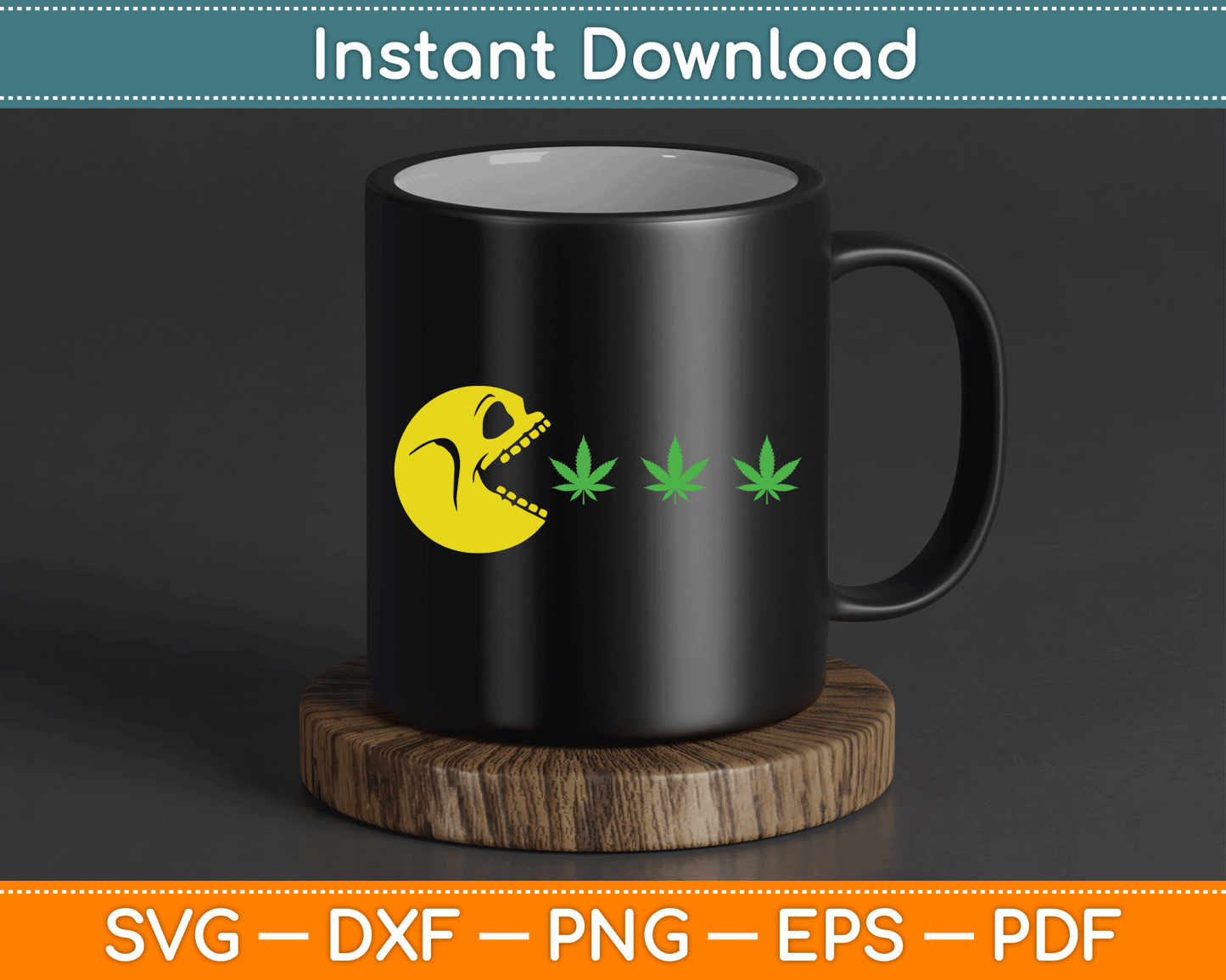 Halloween Skeleton Eats Weed Funny Marijuana Cannabis SVG Digital Cutting File