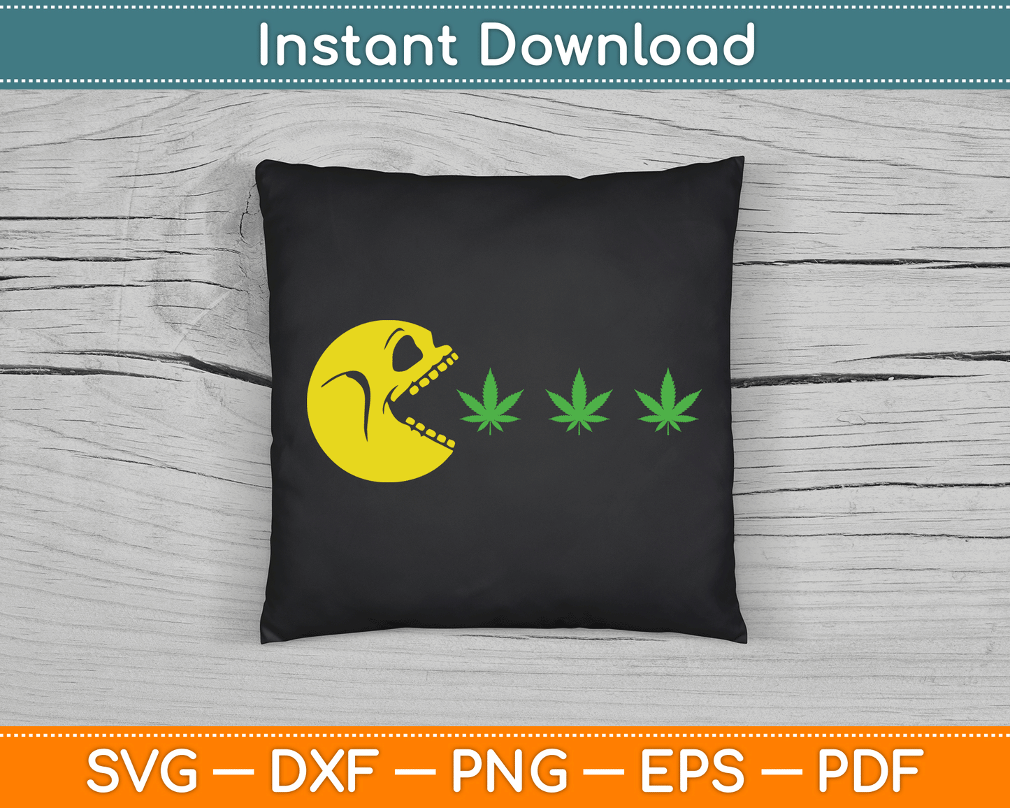 Halloween Skeleton Eats Weed Funny Marijuana Cannabis SVG Digital Cutting File
