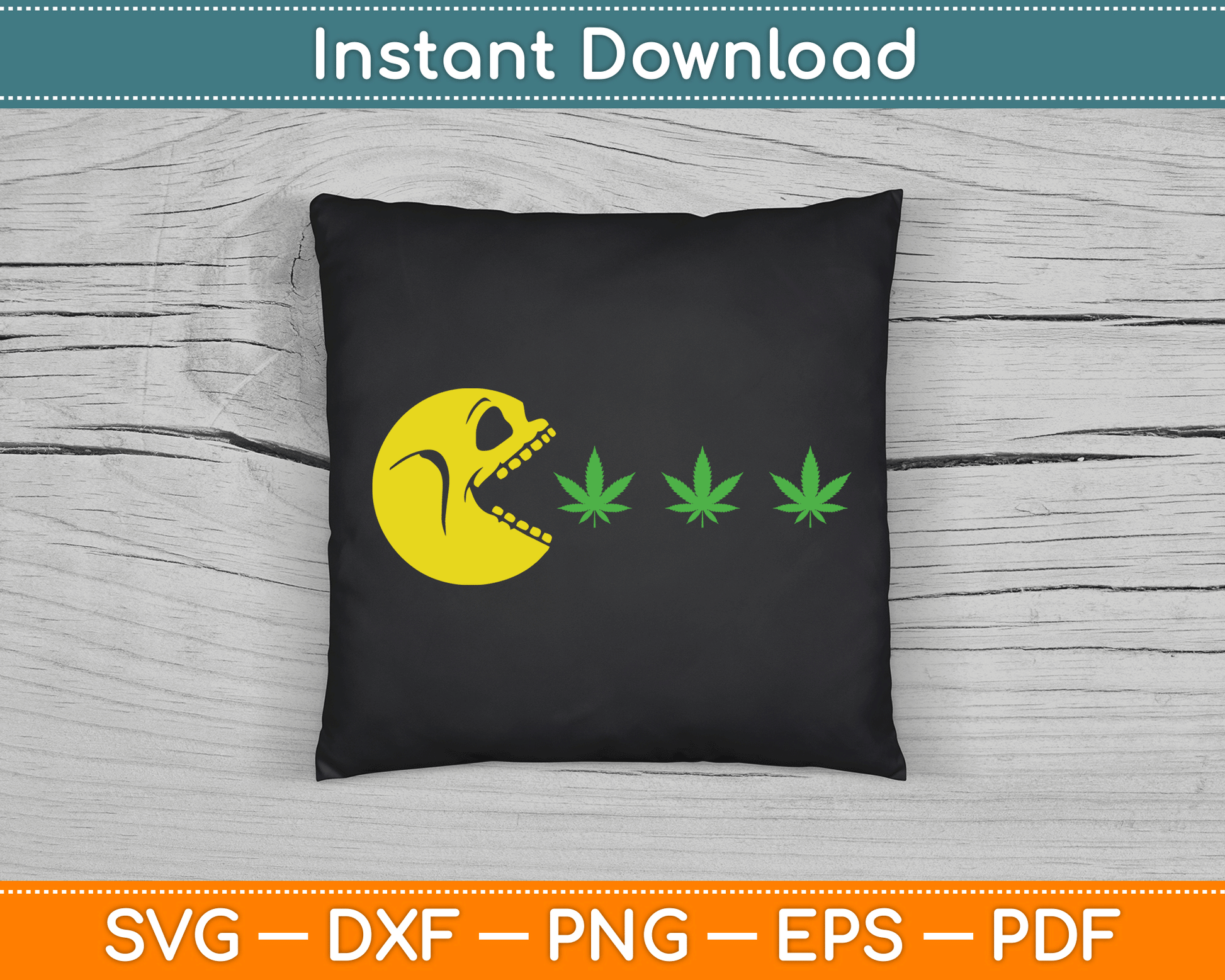 Halloween Skeleton Eats Weed Funny Marijuana Cannabis SVG Digital Cutting File