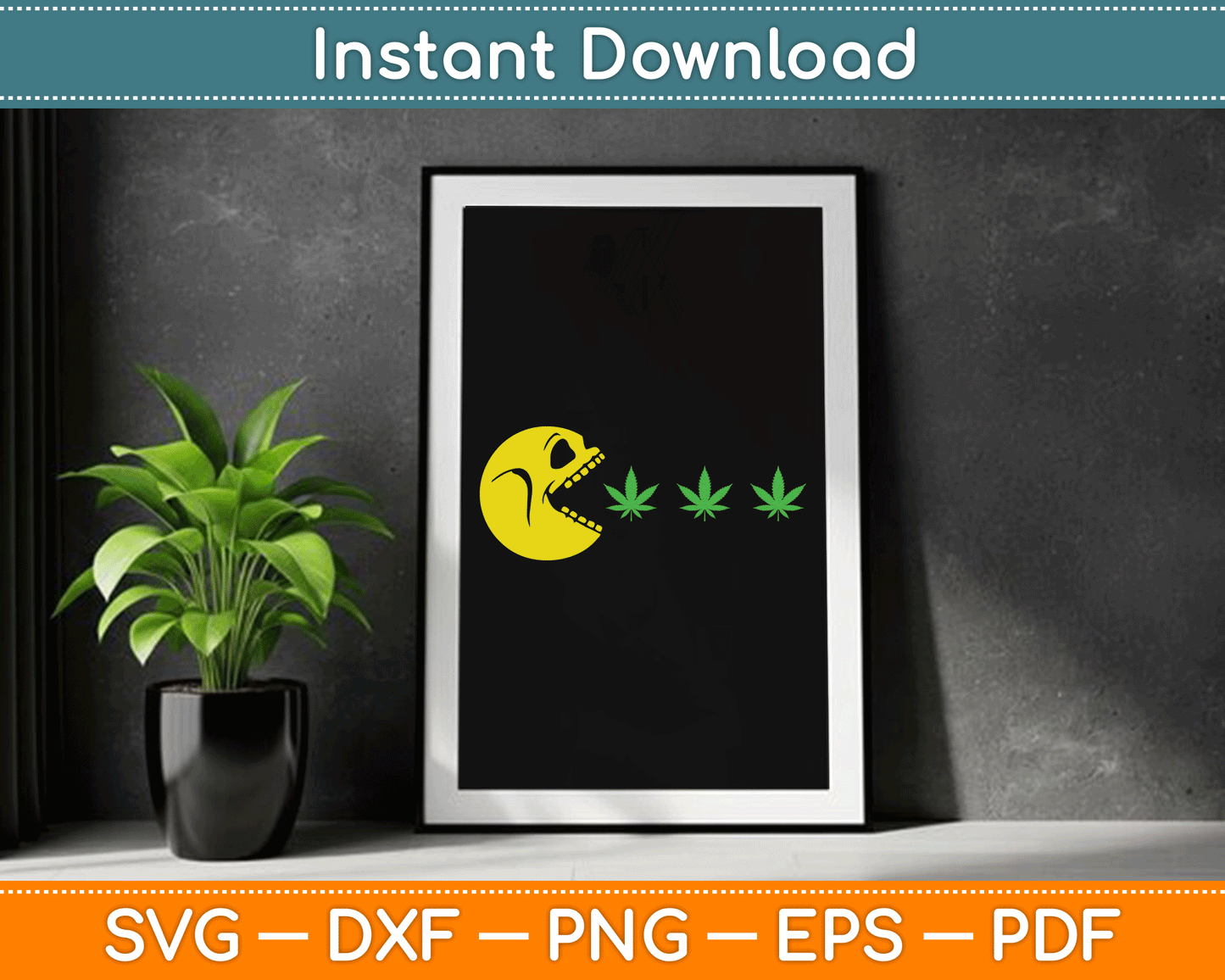 Halloween Skeleton Eats Weed Funny Marijuana Cannabis SVG Digital Cutting File