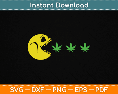Halloween Skeleton Eats Weed Funny Marijuana Cannabis SVG Digital Cutting File