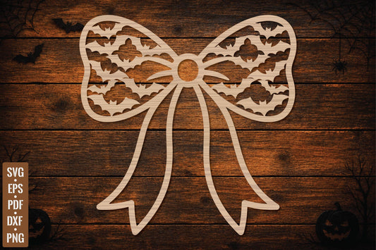 Halloween Bat Bow Laser Cut SVG