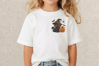 Halloween Black Cat Embroidery Design – Cute Spooky Black Cat Machine Embroidery Pattern, Halloween Animal Embroidery Design