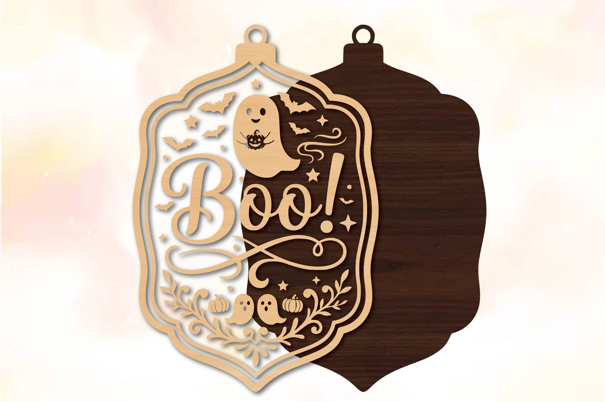 Halloween Boo Ghost Laser Cut SVG