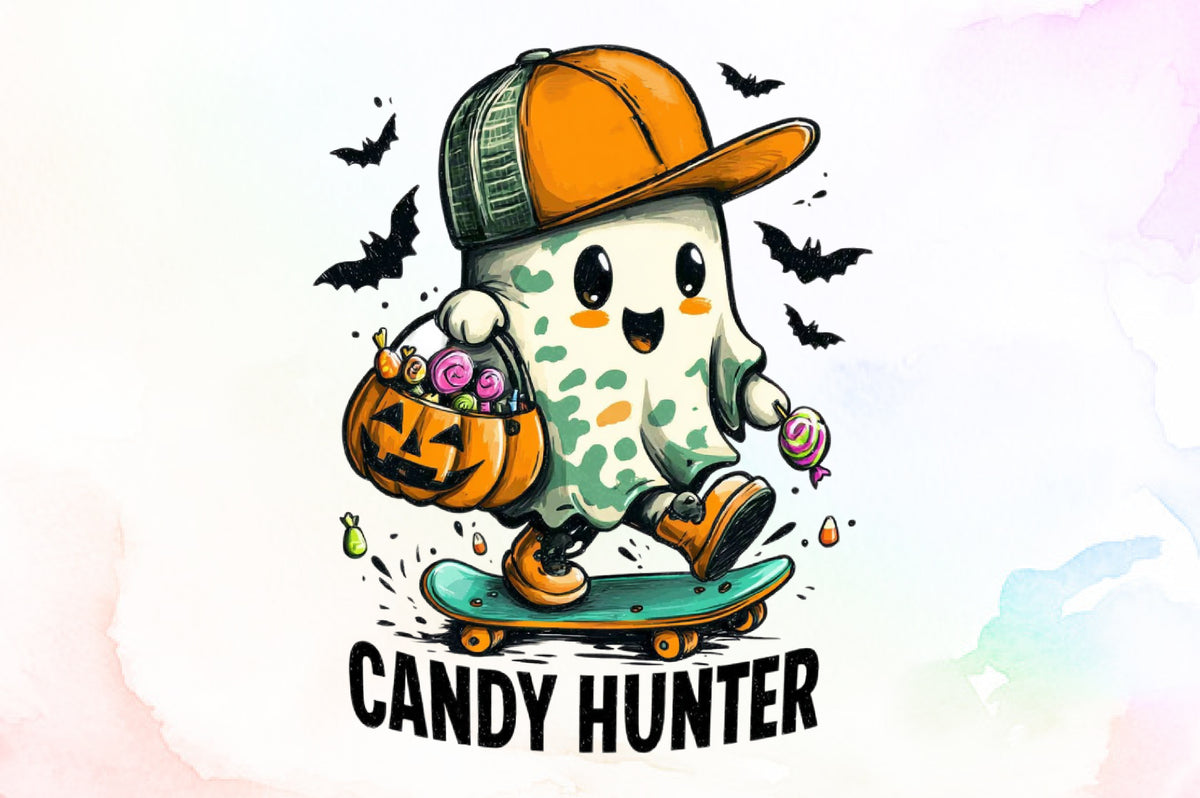 Halloween Camo Ghost Candy Hunter PNG