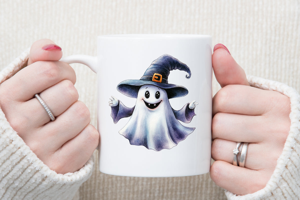 Halloween Cute Spooky Ghost Clipart Bundle PNG