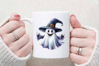 Halloween Cute Spooky Ghost Clipart Bundle PNG