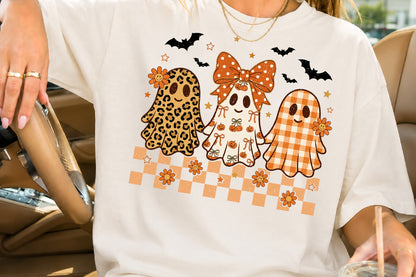 Halloween Coquette Ghost PNG Cute Spooky Bow Sublimation Design
