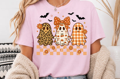 Halloween Coquette Ghost PNG Cute Spooky Bow Sublimation Design