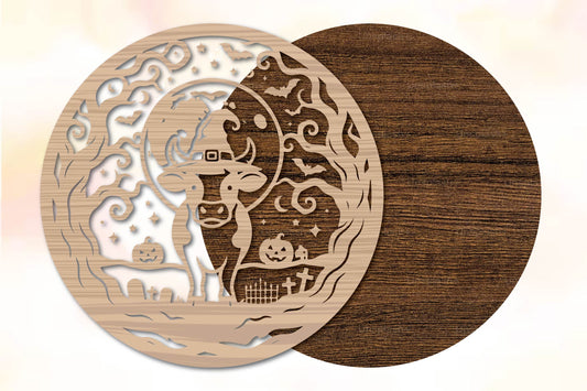 Halloween Cow Witch Hat Laser Cut SVG