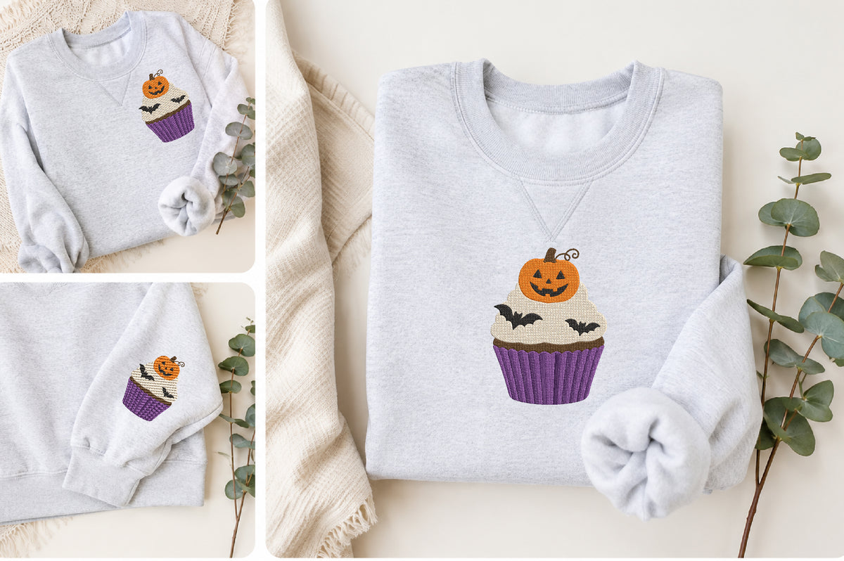 Halloween Cupcake Embroidery