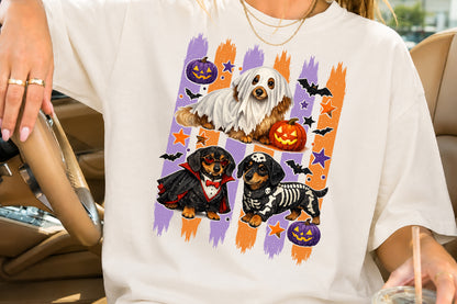 Halloween Dachshund PNG Bundle Cute Spooky Dog Sublimation Clipart