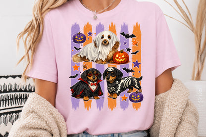 Halloween Dachshund PNG Bundle Cute Spooky Dog Sublimation Clipart