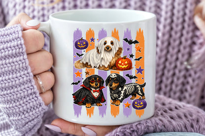 Halloween Dachshund PNG Bundle Cute Spooky Dog Sublimation Clipart