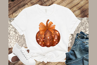 Halloween Disco Glitter Pumpkin PNG