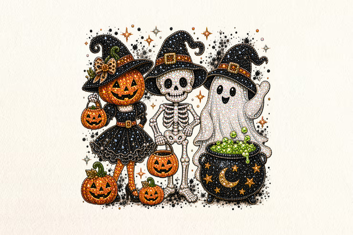 Halloween Friends Rhinestone PNG