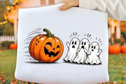 Funny Halloween Pumpkin Ghosts PNG