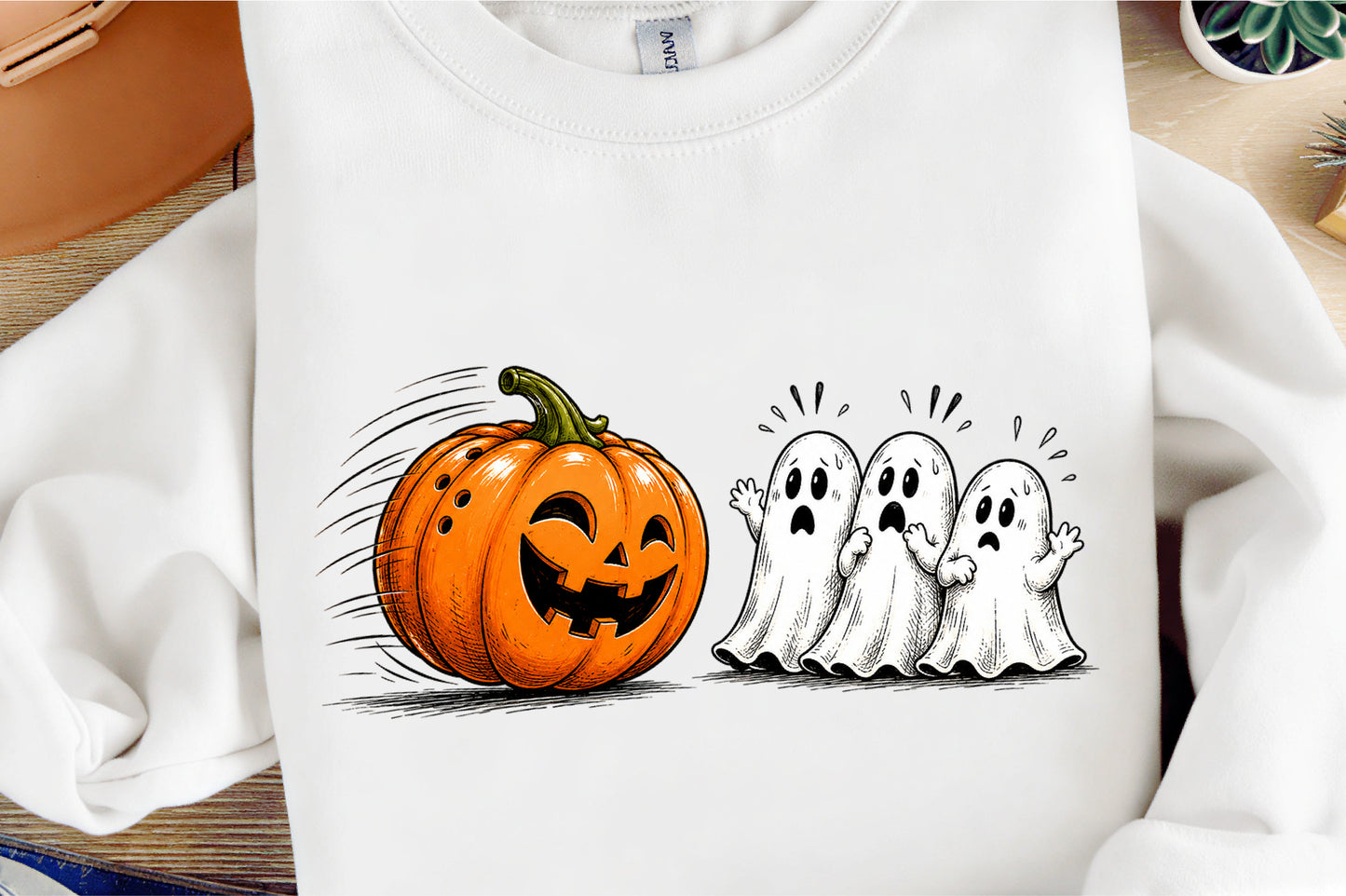 Funny Halloween Pumpkin Ghosts PNG