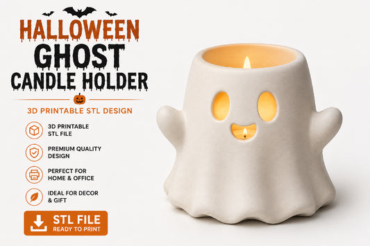 Halloween Ghost Candle Holder 3D STL