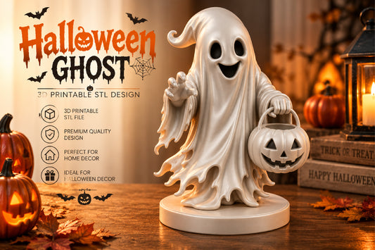 Halloween Ghost Figurine 3D STL File