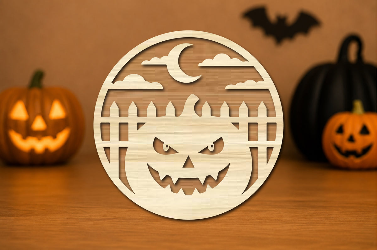 Halloween Ghost Pumpkin Laser Cut SVG
