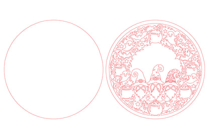 Halloween Gnome Wreath SVG