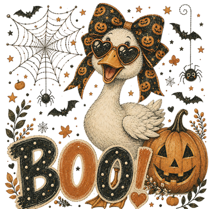 Halloween Goose Boo Pumpkin PNG