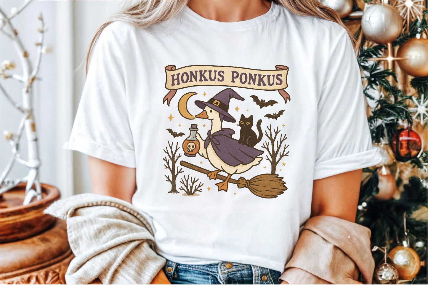 Halloween Goose PNG Silly Witch Goose Honkus Ponkus