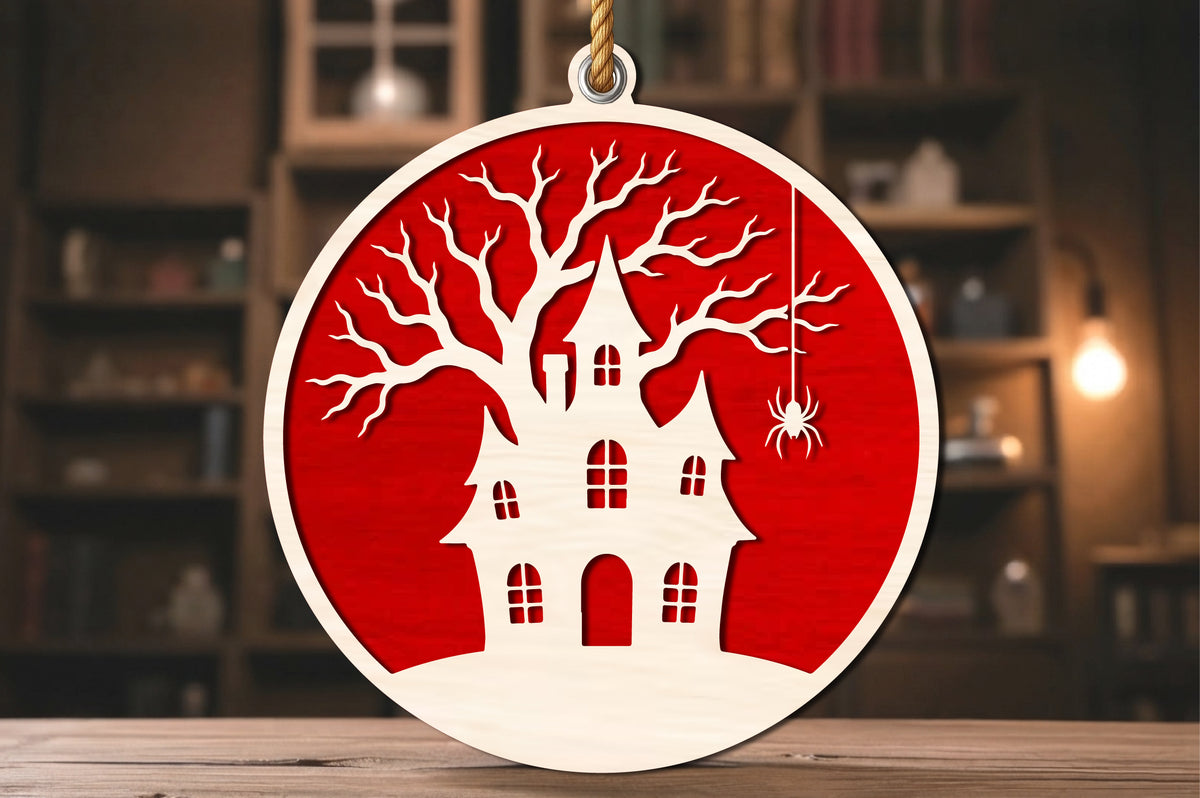 Halloween Haunted House Laser Cut SVG
