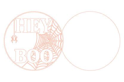 Hey Boo Halloween Laser Cut SVG
