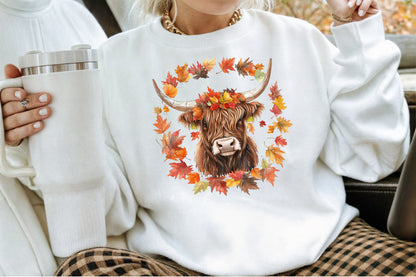 Halloween Highland Cow PNG Bundle Spooky Cow Clipart