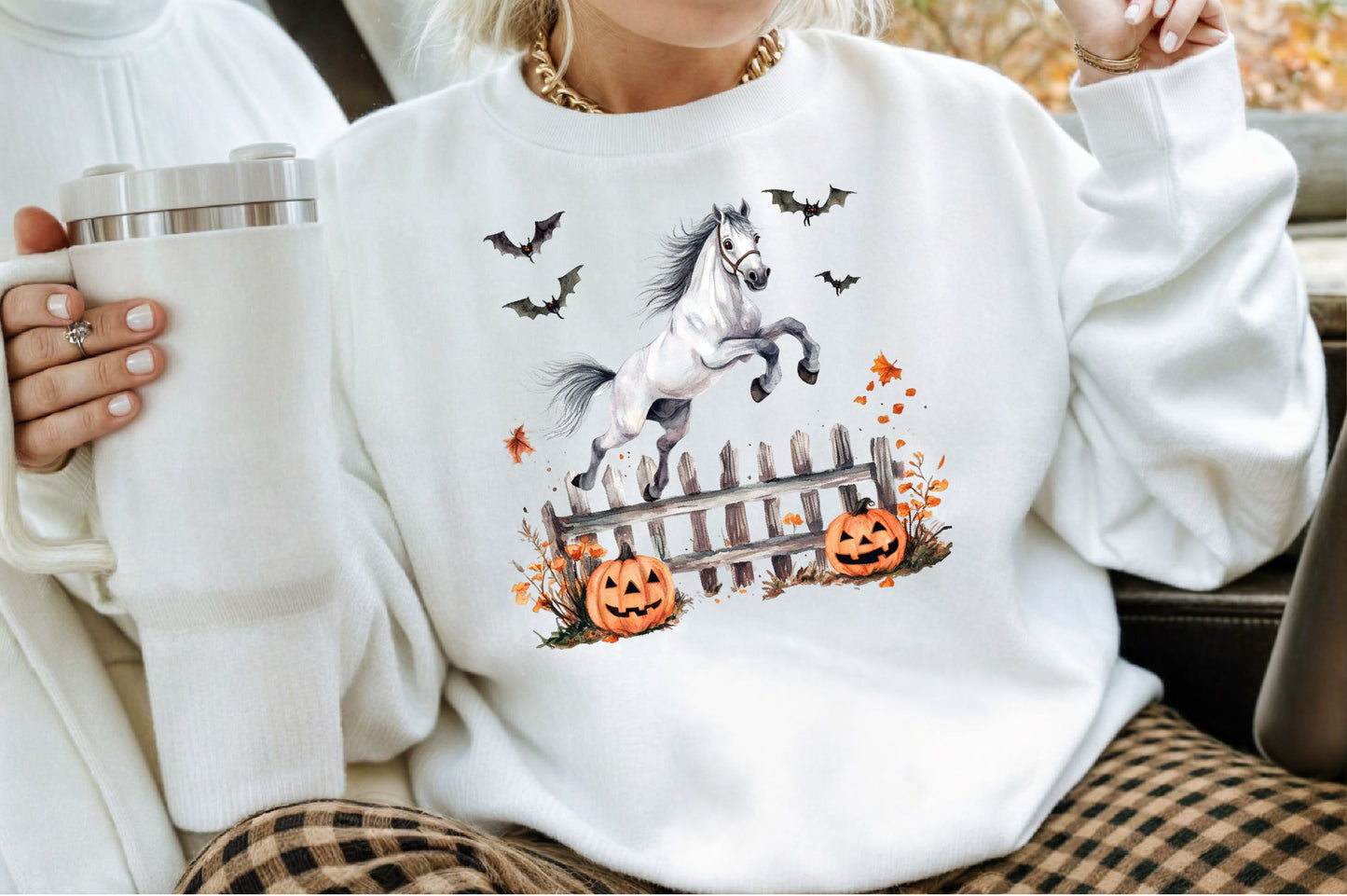 Halloween Horse Ghost Clipart Cute Spooky PNG Bundle