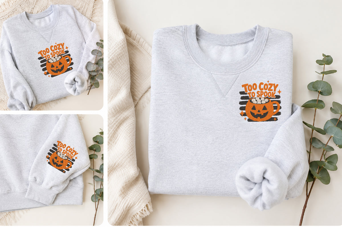 Halloween Mug Embroidery Design